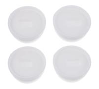4 Pair Universal Toilet Bolt Cap Plastic Replacement Set | White Smooth Finish, 1.30x0.75cm Inner Hole and 3.10cm Washer Size, for Hinge Bolts