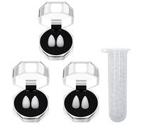 4 Pair Vampire Teeth Fangs Kit, 3 Sizes Custom Vampire Teeth Fangs Dentures with 1 Tube Teeth Adhesive for Cosplay Party Props Halloween Party Fangs