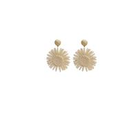 4 Pairs 7 * 7cm/2.75 * 2.75inch Handmade Raffia Rattan Boho Round Drop Earrings Set Beach Essentials Summer Manifesto - Holiday Essentials