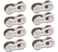 4 Pairs Bicycle Chain Links,11 Speed Bicycle Missing Link,Reusable Silver Steel Bike Chain Link,Connector Accessories,Single Speed Chain Quick Release Buckle,Silver