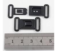 4 Pairs Black Bikini Clips Hook and SNAP 12mm Clasps Strap Bra Fastener Swimwear H1786