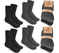 4 Pairs Boys Girls Knit Socks Warm Outdoor Socks with Sheep Wool Kids 1-8 Years
