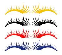 4 Pairs Car Headlight Eyebrow Decals, PET Decorative Stickers