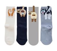 4 Pairs Cat Ball Socks, Cat Socks with Balls, Fun and Comfortable Pet Socks for Cats and Small Dogs, Soft and Durable Material, Non-Slip Design
