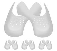 4 Pairs Crease Protectors for Jordan 1, Air Force 1, and Dunk Low; Crease Protector Suitable for Most Sneakers, Men's 7.5-12/ Women's 5-8. (Men's US Size 7.5-12, White)