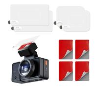 4 Pairs Dash Cam Sticky Pads - Double-Sided Adhesive Dash Cam Stickers for Cars, No-Residue Electrostatic Film for Dash Cam - Clear Car Window Stickers - Strong Mounting for Dashboards & Windshield