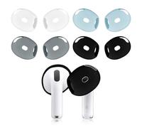 4 Pairs Ear Covers for AirPods 4 Earbuds Anti Slip Tips Friendly Non-Slip Soft Silicone Anti-Scratch Gym & Running Tips Gel Cover Compatible with AirPods 4th (4 Colors)