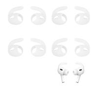 4 Pairs Ear Hooks for AirPods Pro 2, Ear Hooks Covers Anti-Slip Silicone Earhooks with Carrying Pouch, Secure Fit Accessories for Enhanced Comfort Stability, Compatible with Apple AirPods Pro 2nd Gen
