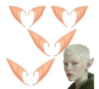 4 Pairs Elf Ears, Ear Fairy Ears Elf Costume Goblin Ears Pointed Ears Fake Ears for Christmas Cosplay Halloween Party Props Fancy Dress Accessories (Large size * 2 pairs + Small size * 2 pairs)