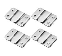 4 Pairs Flush Mount Brackets, Stainless Steel Heavy Duty Z Clip Picture Hanging Wall Fixings - Concealed Interlocking Hooks for Mirrors Frames Large