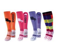 4 Pairs for 3 Pairs Saver Pack Bright Rider Knee Length Sports Socks, Equestrian Socks, Horse Riding Socks