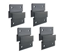 4 Pairs French Cleat Hanger, 2'' French Cleat Hanger Heavy Duty Aluminum Z Bar Wall Mount Picture Hanger for Hanging Mirrors Picture Frames Whiteboards Panels Shelves Headboards Art Fram (Black)