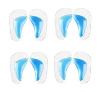 4 Pairs Gel Arch Support Insoles, Silicone Orthopedic Flat Feet Orthotic Arch Support Insoles Plantar Fasciitis Shoe Arch Support Gel High Heel Inserts Cushion Pads for Women Men (Blue)