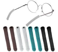 4 pairs Glasses Ear Cushions Eyeglass Ear Cushions, Soft Knitted Cotton Anti Slip Temple Pads Eyeglass Temple Tips Eyeglass Pads Behind The Ear Eyewear Retainer Glasses Arm Sleeve Glasses Ear Cushio