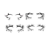 4 Pairs Halloween Face Temporary Tattoo Bat Spider Eyeliner Sticker Eyeshadow Sticker Day Of The Dead Black Spider Face Tattoo Sticker For Party Masquerade