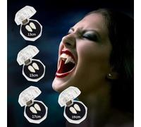 4 Pairs Halloween Vampire False Teeth Vampire Teeth Fangs Teeth for Cosplay Halloween Themed Party, 4 Sizes