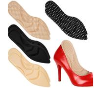 4 Pairs High Heel Insoles, Women Breathable Shoe Inserts, 10 Inch Boot Inserts Foot Cushion, Comfort Sponge Shoe Pads Insert for Women Foot Pain, Arch Pain, Heel Sore, Loose Shoes (Classic 4 Colors)