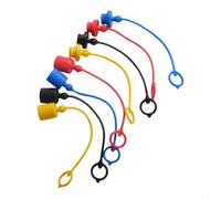 4 Pairs Hydraulic Quick Coupler with Male Dust and Female Covers in PVC Rubber Material for Use with ISO7241 A Series Hydraulic Systems (3/8)