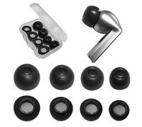 4 Pairs L/M/S/XS Memory Foam Tips for Samsung Galaxy Buds3 Pro Ear Tips Replacement Earbuds Tips for Galaxy Buds 3 Pro Earbud Fit in Case Black