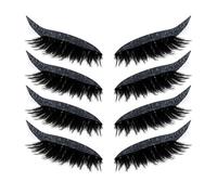 4 Pairs Lazy Eye Shadow Eyelash Patch, 4.3 * 2.3cm Eyelash Stickers Reusable, False Lashes, No Glue Required, Waterproof And Sweat-proof, Natural And Realistic