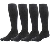 4 Pairs Men's Dr. Motion Athletic Traveler Graduated Compression Knee High Socks, Pack-grey, One size