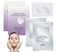 (4 Pairs) Microneedle Peptide Patches - 2x Brightening & 2x Anti Wrinkle Patches | Collagen Eye Mask with 2000 Dissolvable Micro-Needles & Hyaluronic Acid |Collagen Under Eye Patches Reduce Fine Lines