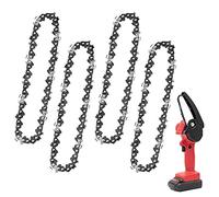 4 Pairs Mini Chainsaw Chain 4-Inch Guide Saw Chain for Cordless Electric Protable Battery Handheld Chain Saw,123