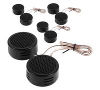 4 Pairs Mini Dome Tweeter Speakers Black 500w for Car Audio System | Metal Plastic Build, 92db Sensitivity, 2khz to 22khz Range, 4 Ohm Impedance, 40w Rated