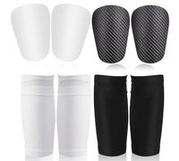 4 Pairs mini shin pads and shin pad socks,For Teenagers Kids Boys Girls Men Football Shin Pads Small Shin Pads Tiny Shin Protection ear Accessories Football Shin Guards Gear Accessories