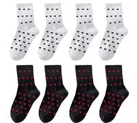 4 Pairs Of Casual Socks, Heart-Shaped Mid-Calf Socks, Women’S Socks, Breathable Sports Socks, Cute Printed Socks, Fun Gift Socks