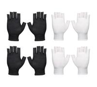 4 Pairs Of Finger-Revealing Gloves, Comfortable And Breathable, Creative Sleep Moisturizing Cotton Gloves, Thin And Multi-Functional, Reusable, Suitable For Skin Care And Sleep.