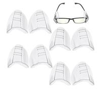4 Pairs of Glasses Side Protective Covers, Transparent Protective Covers, Glasses Accessories, and Anti-Splash Protection Covers.