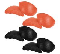 4 Pairs of Insole Plugs, Women's Insoles, Shoe Size Reducer, Shoe Fillers, Toe Inserts, Insole Fillers, Round Toe Shoe Toe Plugs, Unisex Toe Plugs (Orange, Black)