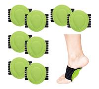4 Pairs of Plantar Pressure Pads, Arch Support Straps, Plantar Fasciitis Tape, Plantar Fascia Foot Support Pads, Arch Trainer Foot Pads, Foot Support Pads (Green)