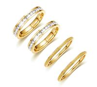 4 pairs of stackable rings, ladies' bracelets, smart ring accessories