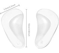 4 Pairs Of Transparent Arch Pads, Foot Support Insoles, Orthopedic Insoles, Suitable For High Heels, Sports Shoes, Leather Shoes.