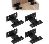 4 Pairs Panel Fixings,Push in Panel Clips Kitchen Press Fit Plinth Fasteners ABS Quick Push Fittings Hidden Furniture Bath Panel fixings Clips Board Connector for Cabinets Wardrobe Bed Table
