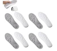 4 Pairs Plantillas Pisa Nube para Mujer Feet Plantar Fasciitis Insoles Arch Support Orthopedic Inserts (Gray, 9.5-10.5)