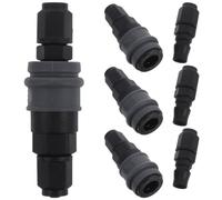 4 Pairs Quick Connect Coupler Self-Locking Sp20 C-Type | Black Plastic Steel Male and Female Connectors, Maintenance Repair Use, Mechanics and Technicians
