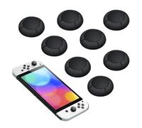 4 Pairs Replacement Button Caps for Switch Joycon,Silicone Joystick Thumb Stick Caps for Nintendo - Switch Thumb Grips - Controller Black Grip Covers - Easy Installation, Enhanced Gaming Experience