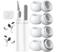 4 Pairs Replacement Ear Tips for AirPods Pro 2nd/1st Generation,Noise Reduction Holewith & Built-in dust Guard Screen,with Cleaner Pen Silicone Ear Tips for USB-C Charging Case (XS/S/M/L)