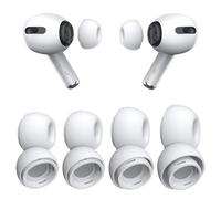 4 Pairs Replacement Ear Tips for Airpods Pro/Airpods Pro 2 Generation with Noise Reduction Hole & Built-in dust Guard Screen, Silicone Ear Tips for Airpods Pro with Portable Storage Box (XS/S/M/L)
