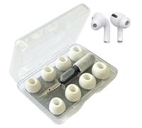 4 Pairs Replacement Ear Tips for AirPods Pro/AirPods Pro 2nd Generation,Silicone Ear Tips with Noise Reduction Hole,Replacement Ear Buds with Portable Storage Case and 3 in 1 Cleaner Pen (XS/S/M/L)