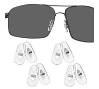 4 Pairs Replacement Nosepieces Nose Pads for Ray-Ban RB3604 RB4264 RB3534 RB3549 RB3584 RB3614 RB3523 RB3526 RB3538 RB3558 RB3660 RB3530 RB4071 RB6336 RB7140 RB8415 Sunglass - Silver