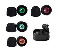 4 Pairs Replacement Silicone Earbud Tips Eartips for Sony WF-1000XM4 Wireless Earbuds, Noise Reduction Sound Enhancement Padded Earplugs, Comfort Soft Anti Slip Ear Buds Replacement Set (Black)