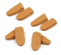 4 Pairs Sewing Thimble, Leather Finger Protector, Needle Felting Knitting Finger Thimble Guards Tools, for Hand Craft Sewing Needlework Handmaking(Random Color)