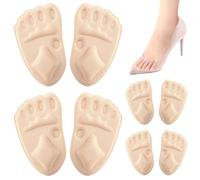 4 Pairs Shoe Pads Inserts for Women, Comfortable Metatarsal Pads Women, Breathable and Sweat-Absorbent, Ideal for Long Wear and Activity