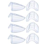 4 Pairs Side Shields for Eyeglasses Safety Glasses Protection Flexible Transparent Clear Glasses Side Shields Slip on Side Shields for Small to Medium Eyeglasses
