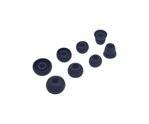 4 Pairs Silicone Earbud Tips for Powerbeats 1/2/3 & 5.5-6.5mm Headphones - 4 Sizes (1.0/1.2/1.3/1.4cm) Comfortable Replacement Ear Pads, Soft Noise-Isolating Ear Plugs for Sports/Music/Daily Listening