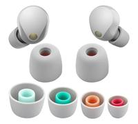 4 Pairs Silicone Earbuds Compatible with Sony WF-1000XM5, Padded Earbuds, Comfortable Replacement In-Ear Headphones Replacement Set (XS/S/M/L) (Grey)